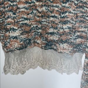BKE Sweaters - BKE Sweater with Lace Detail BKE Sweaters - BKE Sweater with Lace Detail